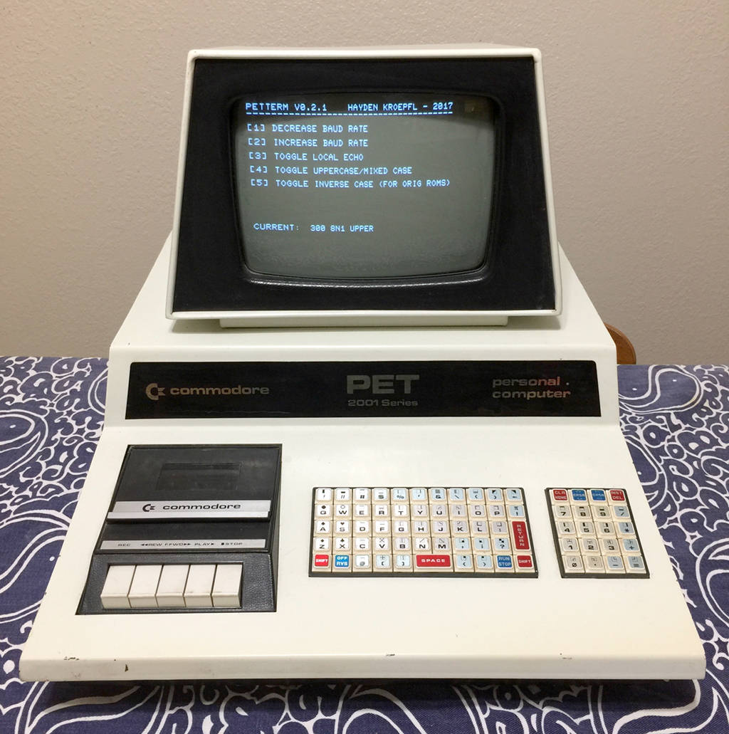 PETTERM Menu on a real PET-2001